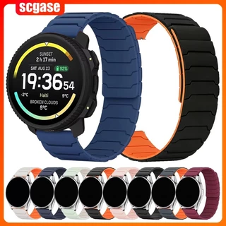 22 มม.ซิลิโคนกีฬาสําหรับ SUUNTO Ocean/Race S/VERTICAL 2/5 9 PEAK PRO สายรัดแม่เหล็กสําหรับ Suunto Nautic S/Run Watchband Correa