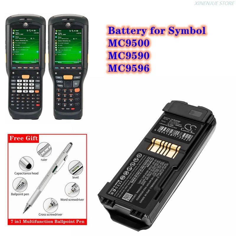 แบตเตอรี่เครื่องสแกนบาร์โค้ด 3.7V/6800mAh BRY-MC95IABA0, 82-111636-01 สําหรับสัญลักษณ์ MC9500, MC959
