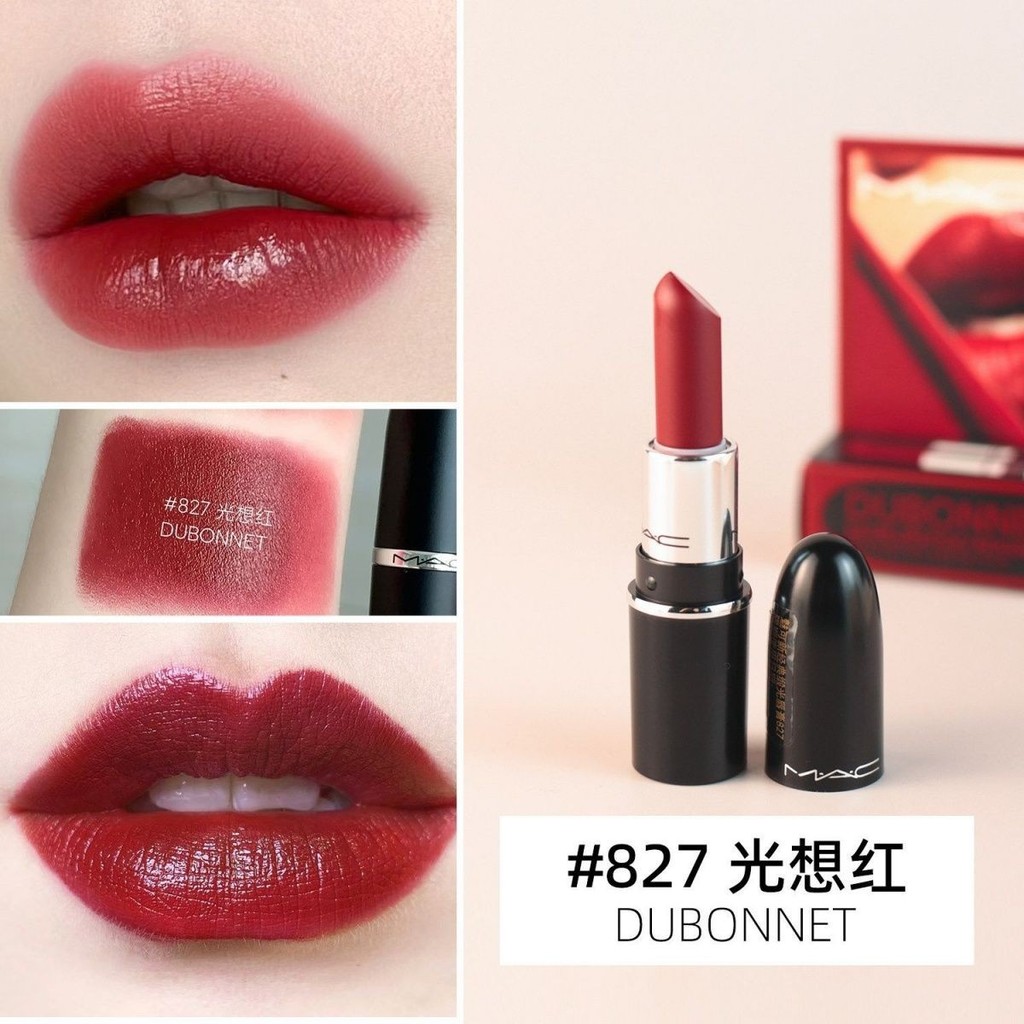 MAC/Charm Lipstick Big Bullet New Classic Satin Lipstick#827光想红1. 5ก ติดทนนาน 834 ไวท์เทนนิ่ง 04.08