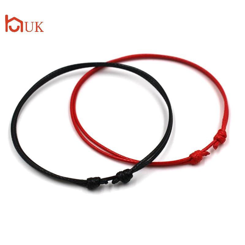 UK The simple Rope Anklets ทําด้วยมือเชือกปรับได้ผู้ชายและผู้หญิงสร้อยข้อมือเครื่องประดับขาโซ่ TH