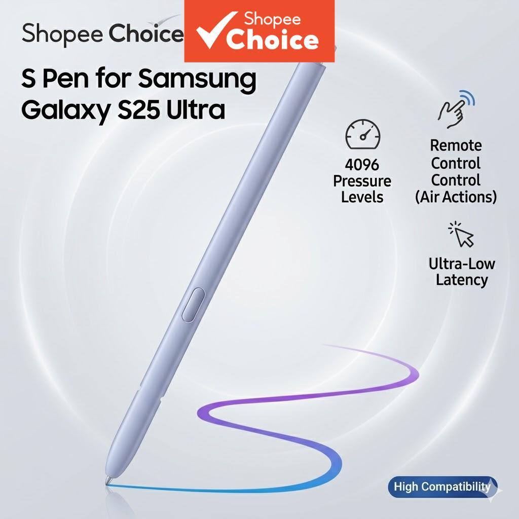 ปากกาสไตลัส Silver S Pen สําหรับ Samsung Galaxy S25 Ultra S938U S938B