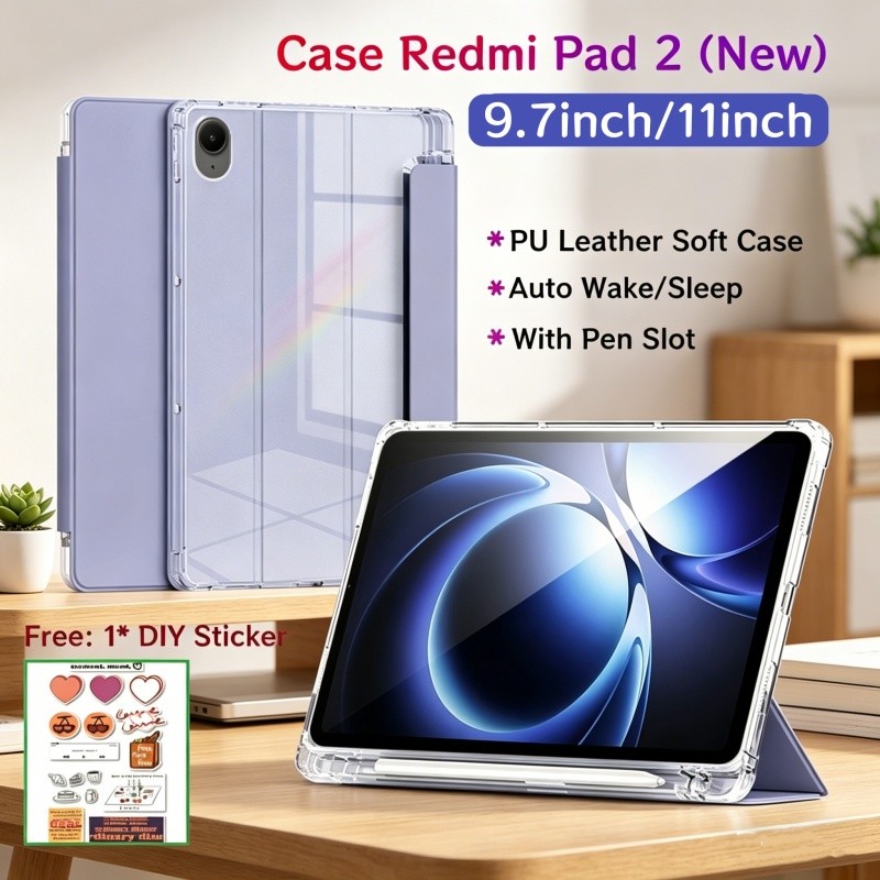เคส Redmi Pad 2 9.7 นิ้ว 2026 Redmi Pad 2 11 นิ้วปลอกพลิก Xiaomi Redmi Pad 2 SE Soft Case Auto Wake/