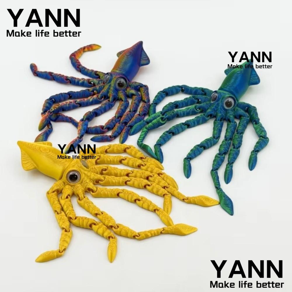 YANN ปลาหมึกรุ่น, Movable Joints Action Figures พิมพ์ของเล่น, Creative เครื่องประดับ Octopus รุ่นสําหรับของขวัญเด็ก