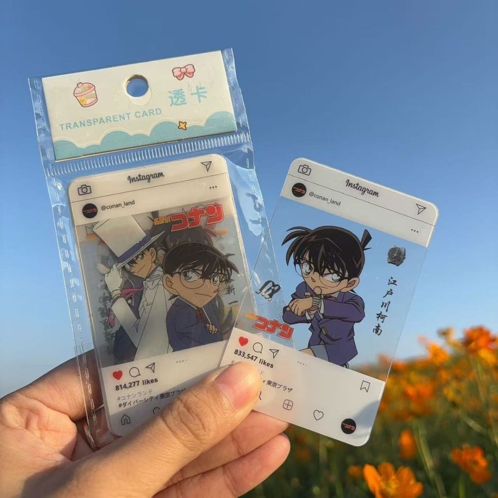 Detective Conan การ์ดโปร่งใส Shinichi Kudo อะนิเมะ Merchandise PVC 10 ซม. โปสการ์ด