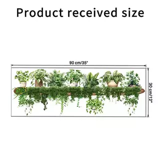 BDGF สีเขียว Dill ใบแขวนตะกร้า Wall Stiers ห้องนอนห้องนั่งเล่น Wall Beautification พืชสีเขียว Decor Courtyard Wall Decals TH