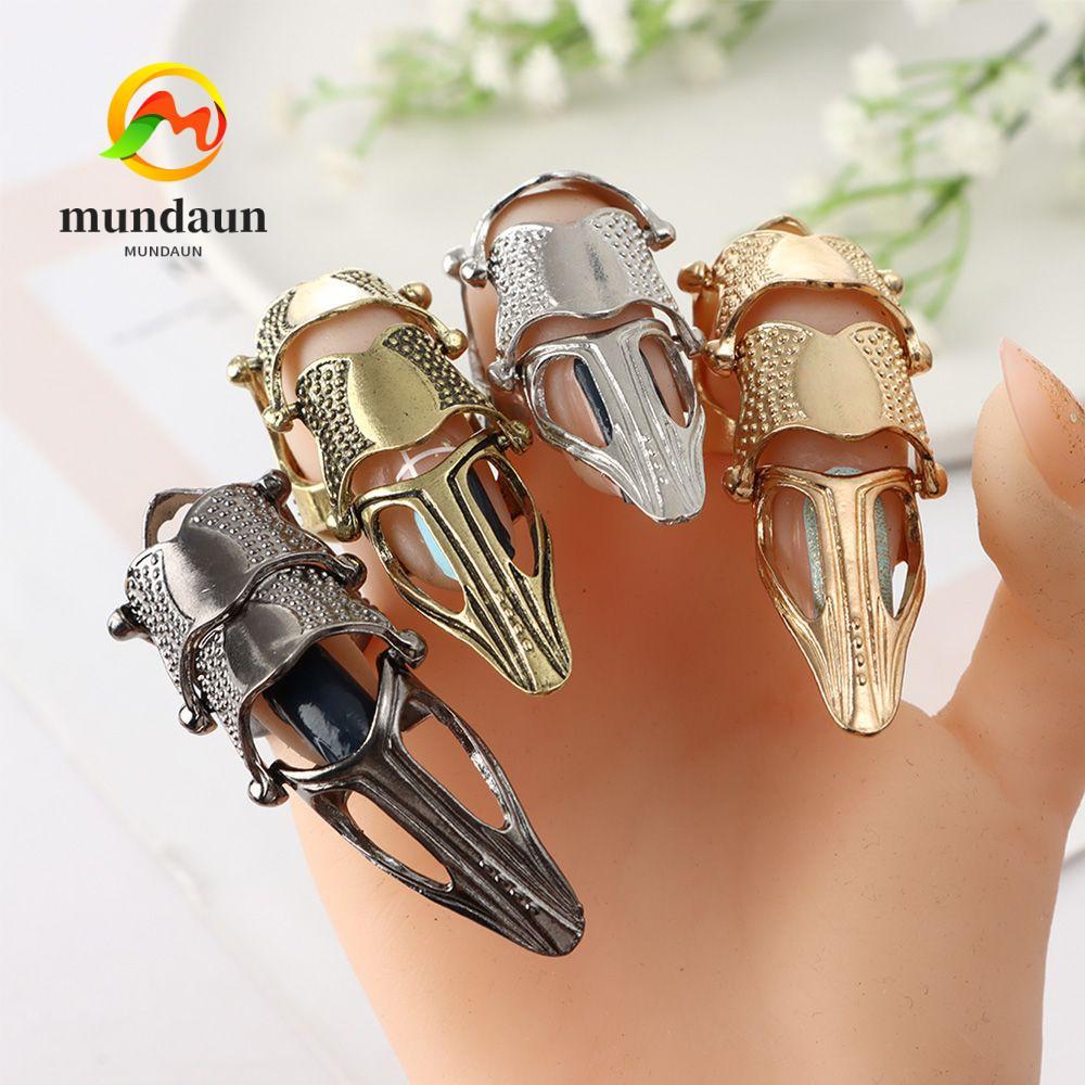 MUNDAUN Finger Claw Ring Knuckle Full Finger Rock Scroll