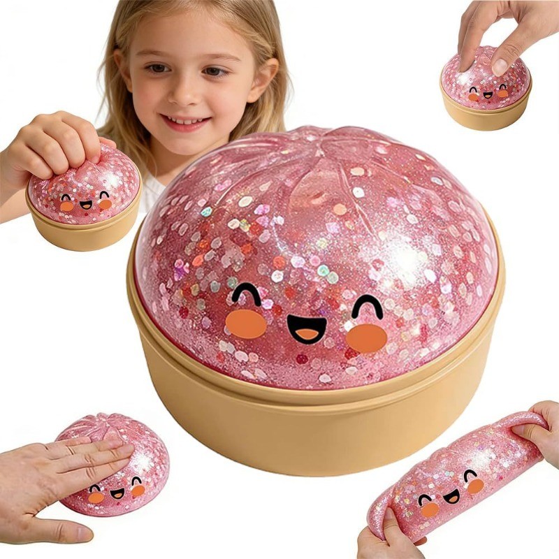 จําลอง Decompression Char Siu Buns Soft Decompression ของเล่นแป้งมือนวดเพลงอาหารปลอมรุ่นช้า Rebound Malt