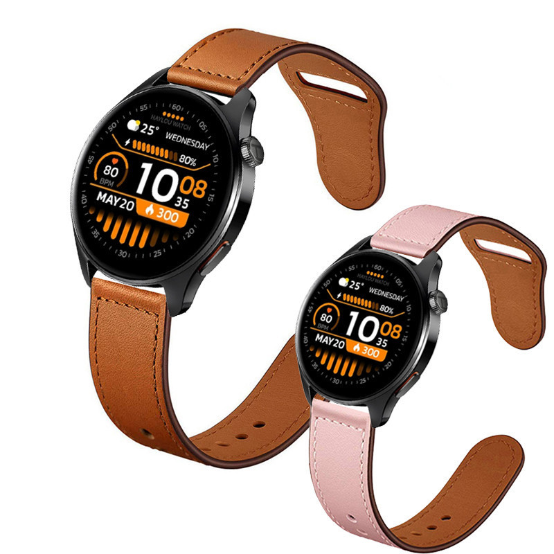 Haylou นาฬิกา 4S smart watch สายรัดข้อมือหนังสําหรับ Haylou watch 4S สายนาฬิกาสร้อยข้อมือสายรัดข้อมื
