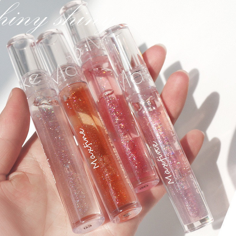 Maxfine Lip Gloss Water Gloss Lip Gloss Moisturizing Moisturizing Lip Plumping Cheek Dual-use Lip Gl