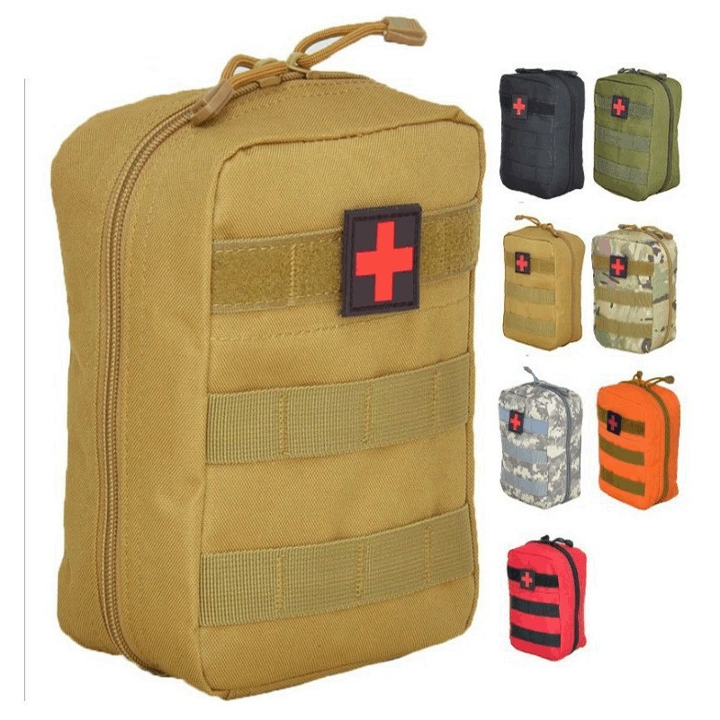 Spot Goods#Tactical medical bag, tactical waist bag, multifunctional first aid kit for military enth