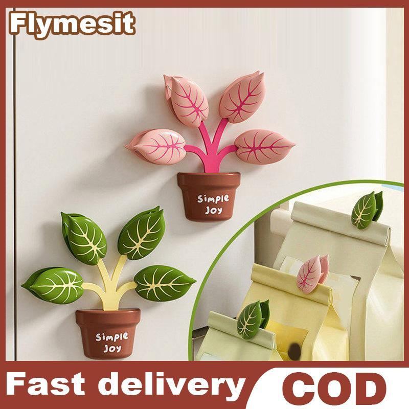 Flymesit ชิปแม่เหล็กกระเป๋าคลิปซีล Clamp สําหรับเก็บอาหารผู้ถือ Sna แบบใช้ซ้ําได้พร้อมแม่เหล็กตู้เย็นที่มีประสิทธิภาพชุดครัวบ้าน EN