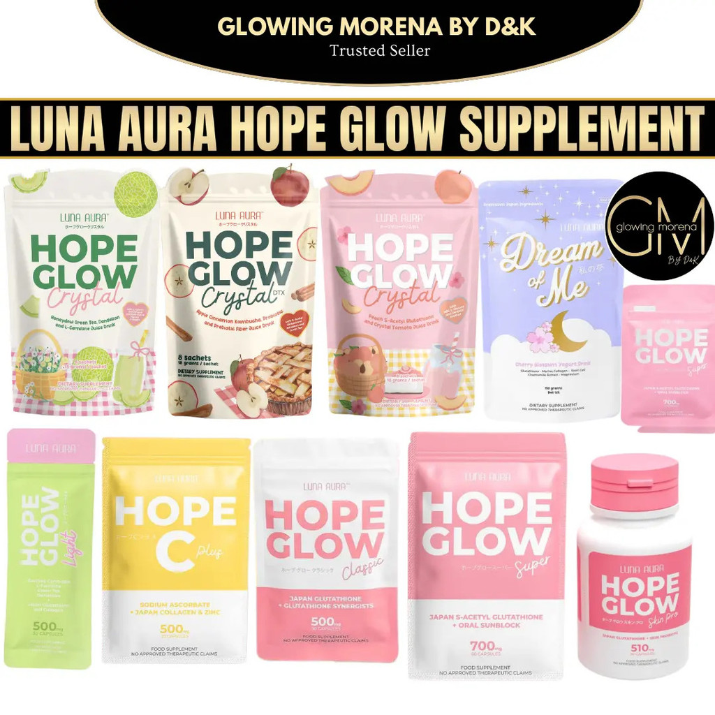 LUNA AURA Hope Glow Super,  Classic, Dream of Me, Crystal , Biggies, Minis, Apple Cinnamon, Honey De