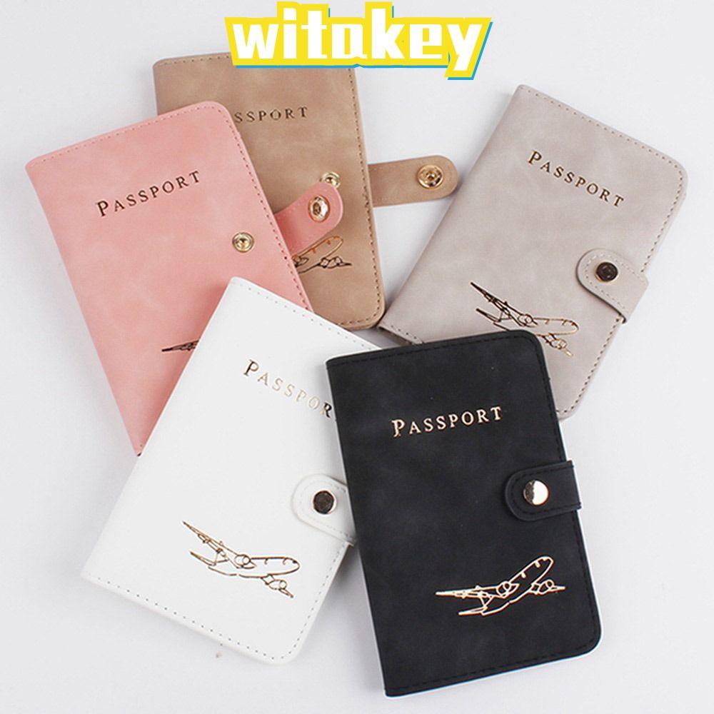 WITAKEY Passport Cover PU Leather Protector Cover กระเป๋าเดินทางกระเป๋า