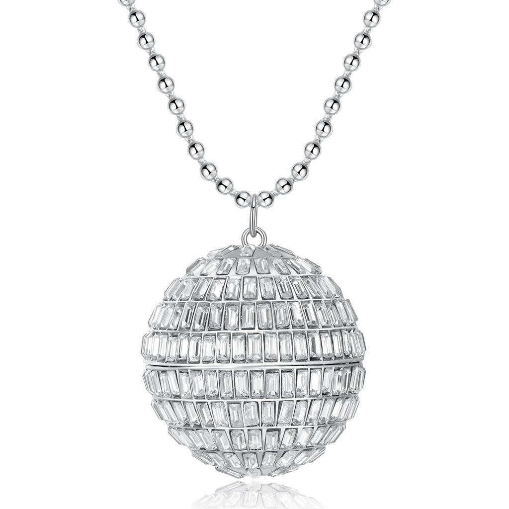 สร้อยคอลูกดิสโก้ Mirrorball สไตล์ปี 70s เหมาะสำหรับงาน.party
