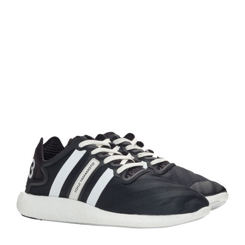 ADIDAS Y-3/ADIDAS รองเท้าผู้ชาย Lace-Up แบน Low-Top รองเท้าลําลองผู้ชายรองเท้าผ้าใบสีดําสีขาวสีจับคู