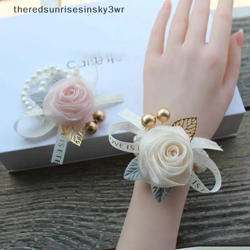 สร้อยข้อมือเพื่อนเจ้าสาวยอดนิยม ออกแบบโรแมนติกเหมือนกุหลาบ พร้อมริบบิ้นสดใส เป็นเครื่องประดับแฟชั่นและของขวัญพิเศษ