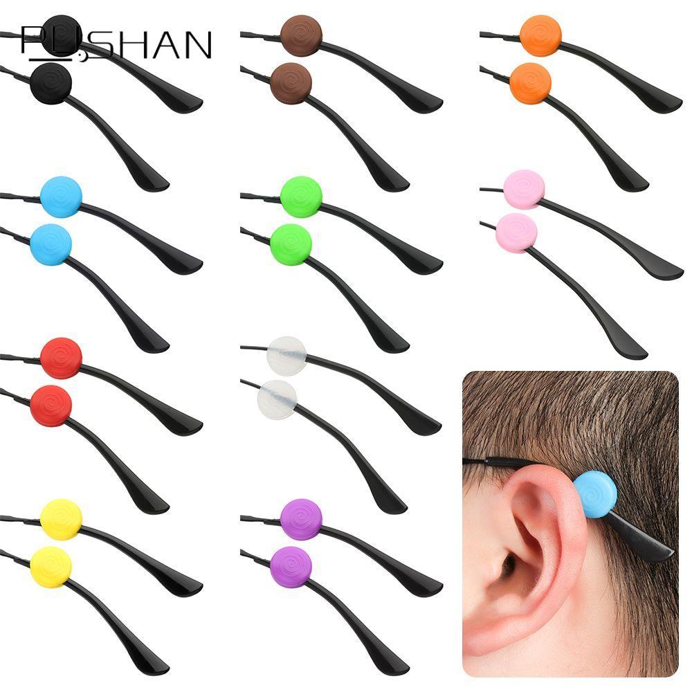 PUSHAN 1 คลิปยึดแว่นตา Anti-Slip Grip Temple Tip Holder สำหรับแว่นตา