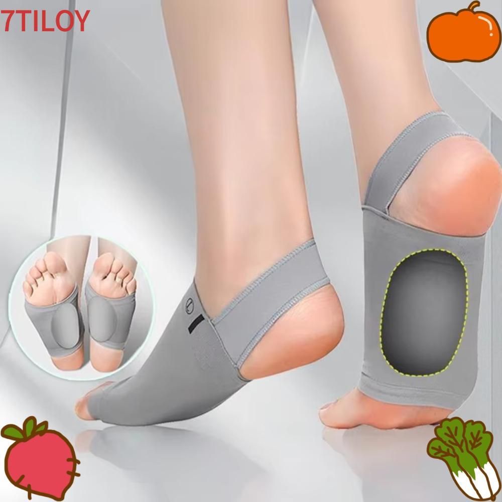 7TILOYSHOP 1 คู่ Arch Support Insoles, Anti-drop แบนเท้า Correct Arch เบาะแขน Plantar, Fasciitis บรรเทาอาการปวดซิลิโคนผ้าพันแผลเท้าผู้หญิงผู้ชายเท้าแบน
