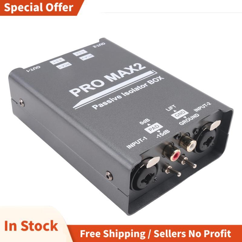 2-Way Audio Isolator Audio Current Noise Eliminator XLR 6.5 Isolator Mixer Live Broadcast
