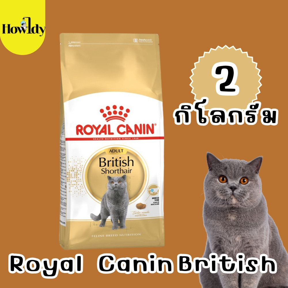 Royal Canin British Shorthair อาหารแมวพันธุ์บริติช ชอร์ตแฮร์ ชนิดเม็ด 2kg.