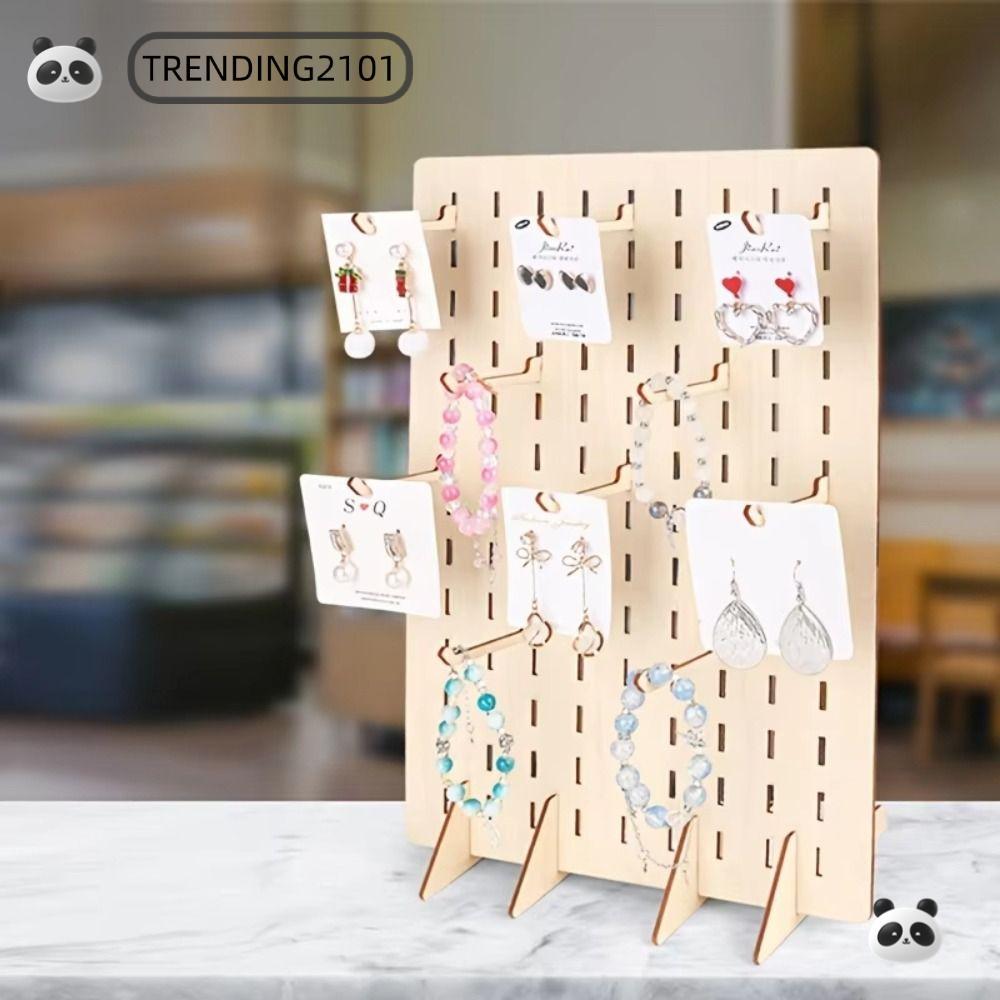กําลังมาแรง ที่วางต่างหู, ที่เก็บต่างหูแบบติดหู Pegboard แสดงผลความจุขนาดใหญ่, ทนทานพร้อมฐานชั้นเก็บ