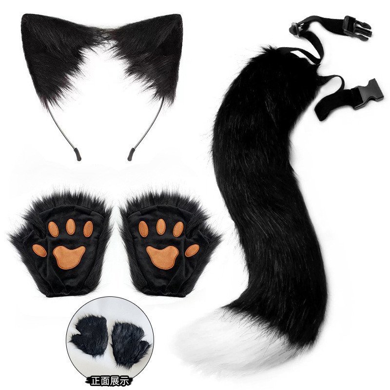 ถุงมือครึ่งนิ้ว Bear Paw สำหรับคอสเพลย์ การ์ตูน และฮัลโลวีน