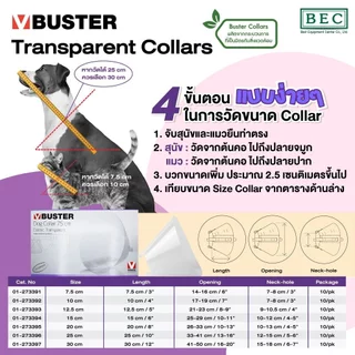 BUSTER : Collar [แท้💯] ปลอกคอกันเลีย คุณภาพสูง นำเข้าจากยุโรป สำหรับสุนัขและแมว (7 ขนาด)
