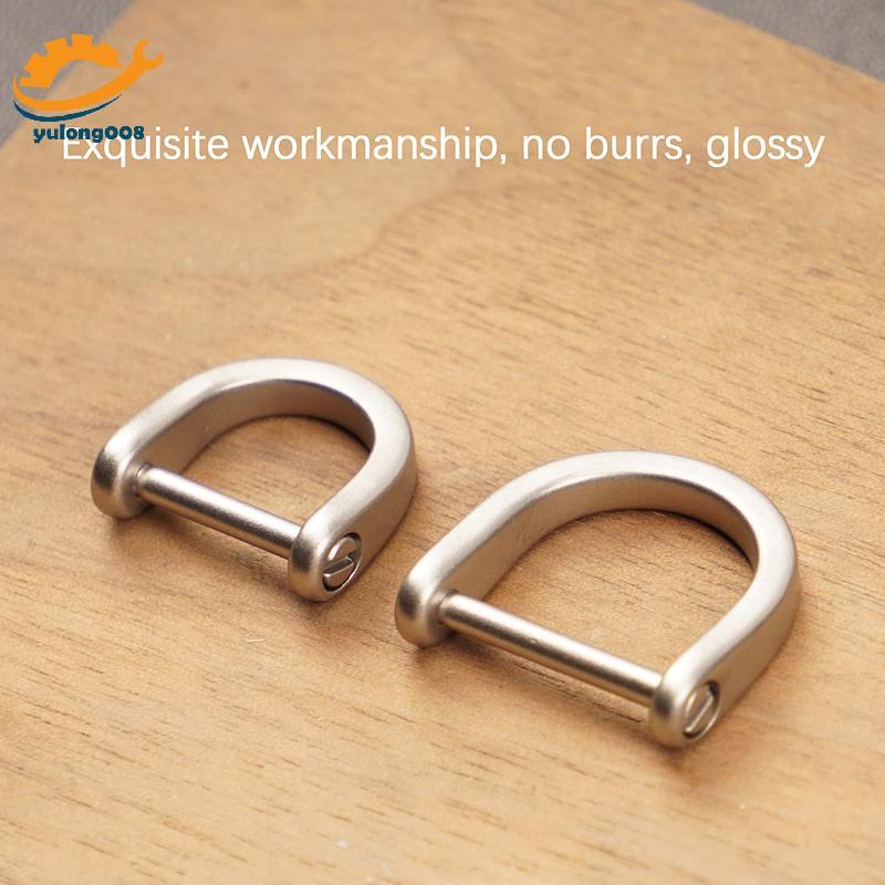 [MR] ไทเทเนียม D แหวนคีย์ Shale U รูปร่างแหวนกุญแจ Horseshoe Clasp สําหรับรถยนต์ Fob DIY หนัง Key Or