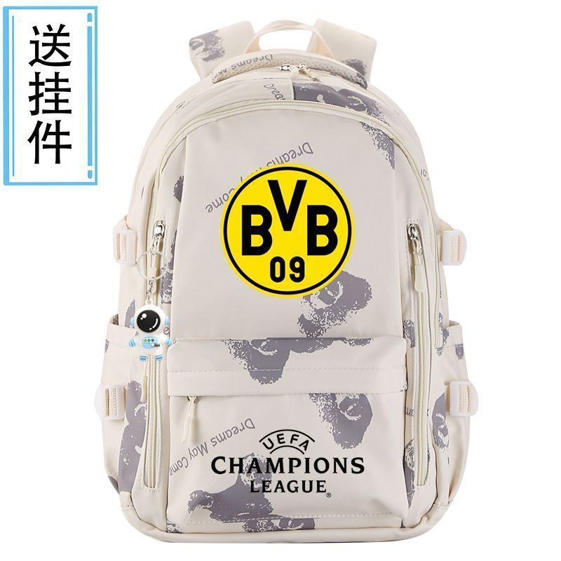 欧冠足球双肩背包曼联曼城巴萨皇马初高中学生大容量训练包书包男h423Champions League Football Backpack Manchester United Manchester City Barcelona Real Madrid Large Capacity Training B กระเป๋าเป้สะพายหลังฟุตบอลแชมเปียนส์ลีก แมนเชสเตอร์ยูไนเต็ด แมนเชสเตอร์ซิตี้ บาร์เซโลน่า เรอัลมาดริด กระเ