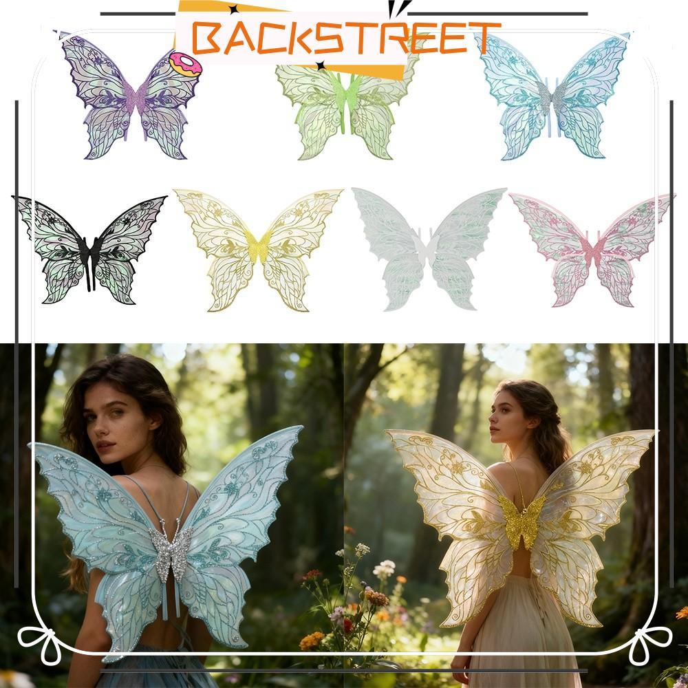 BACKSTAGE Angel Wings, Dress UP Sparkling Fairy Wings, Organza Princess Angel Wing Butterfly Wings P