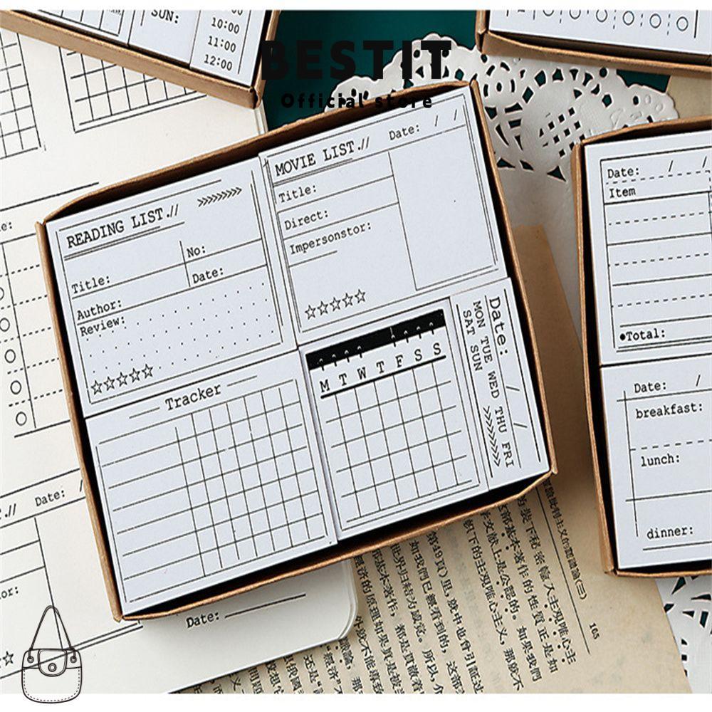 BESTIT ชุดแสตมป์วารสาร, ไม้รายเดือนกําหนดกําหนดแผนรายวัน, แฟชั่น Scrapbooking เครื่องเขียนฟังก์ชั่น 