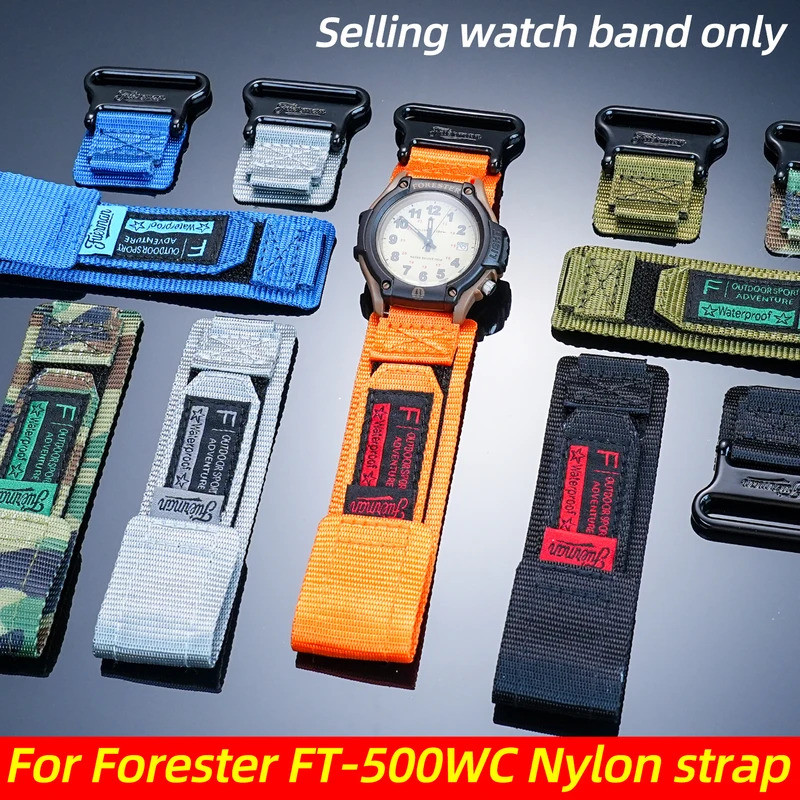 19mm For Casio Forester Watchband 5405 FT-500WC-1B/3B/5B AW-80 Men Nylon bracelet Canvas woven Sport
