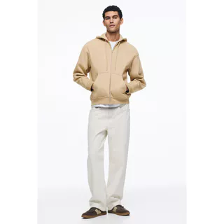 H&M(เอชแอนด์เอ็ม) ฮู้ดดี้แบบหลวม สวมใส่สบาย ซิปด้านหน้า Men Loose Fit Zip-through hoodie 1308010_5