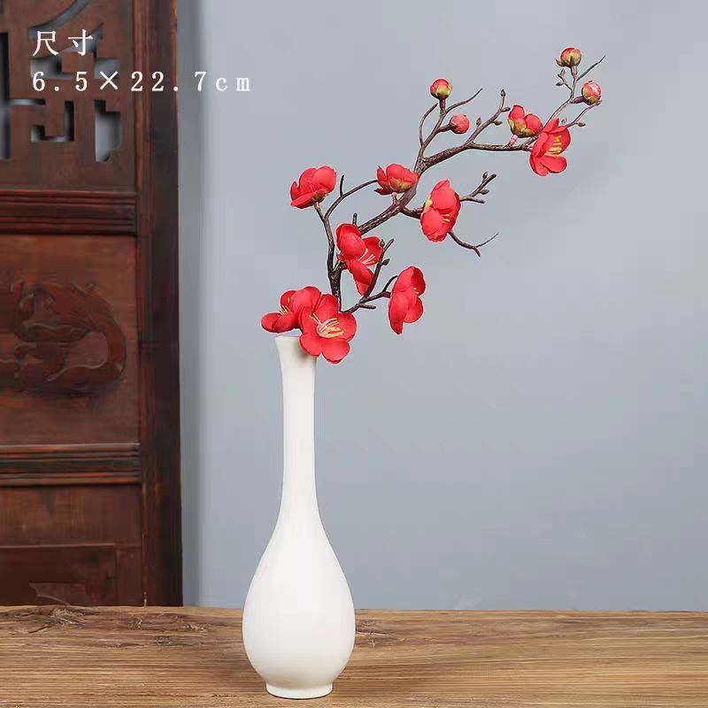 Leak-Picking White Porcelain Guanyin แจกันหยกแจกันบริสุทธิ์การจัดดอกไม้แจกันคอยาว Slim-Mouth Celadon แจกันขนาดเล็กสําหรับ Budd ราคา ถูกที่สุด ดีลบีเคเค แกลเลอรีภาพที่ 4