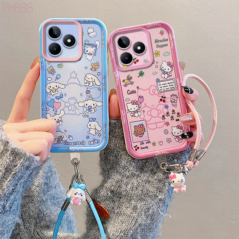 เคสRealme NOTE80 น่ารัก 3Dการ์ตูนของเล่นตุ๊กตาTPUซิลิโคนอ่อนนุ่มผู้หญิงผู้ถือสร้อยข้อมือเคสโทรศัพท์YL