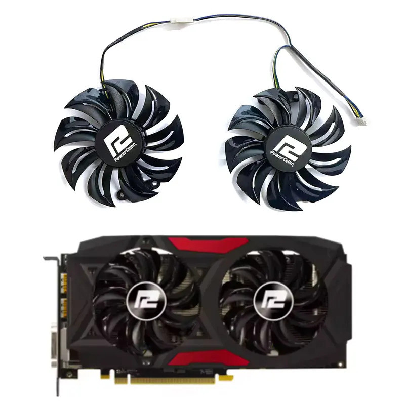 เหมาะสําหรับ Radeon Red Dragon AX RX 480 470 580 กราฟิกการ์ด 85 มม.4PIN GA91S2U GA91B2U GPU เปลี่ยนพ