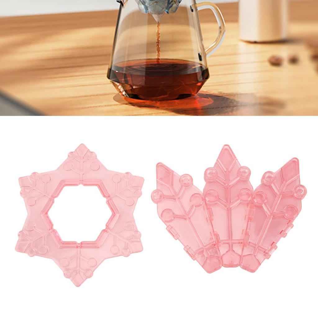 Aliwell Coffee Filter Portable Snow Shape Pour Over Drink Food Grade PP Dripper (โปร่งใส)