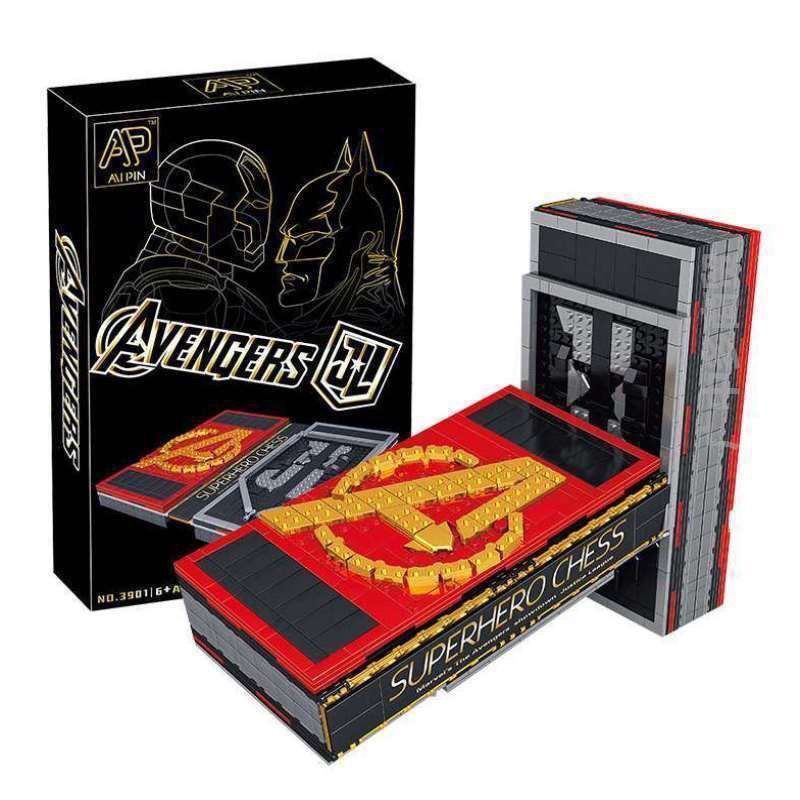 เข้ากันได้กับความรักที่จะประกอบ 3901 Hero Series Chess Building Block Book Avengers Collectors Editi