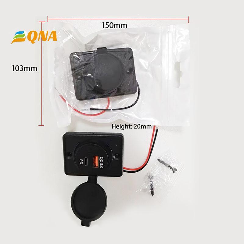 [QNA] B21PD QC+PD/ B21 A+C 3.1A ที่ชาร์จแบตในรถ Dual USB Adapter ทรงกลมกันน้ํา Soaet Power Adapter S