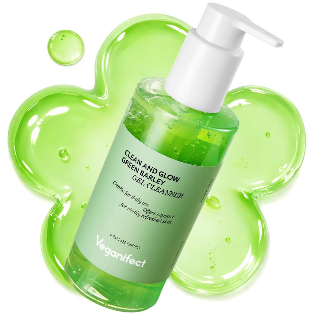 VEGANIFECT LHA Gel to Foam Cleanser, Low pH Gentle Daily Face Wash, Mild Pore Care & Hydrating Clean