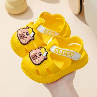 รองเท้าแตะ แบบรัดส้น สำหรับเด็ก น้ำหนักเบา ใส่สบาย ลายน่ารัก พร้อมส่ง