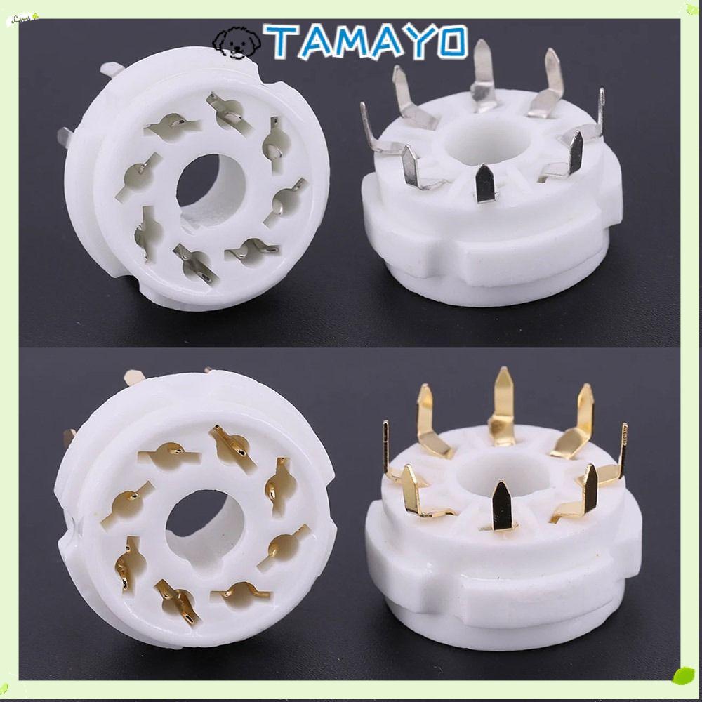 TAMAYO 1 ชิ้นเซรามิคซ็อกเก็ต, Octal 8Pin K8A ฐานวาล์ว, ทนทานดีบุก-Plated DIY GZC8-Y GZC8-Y-2 PCB Mou