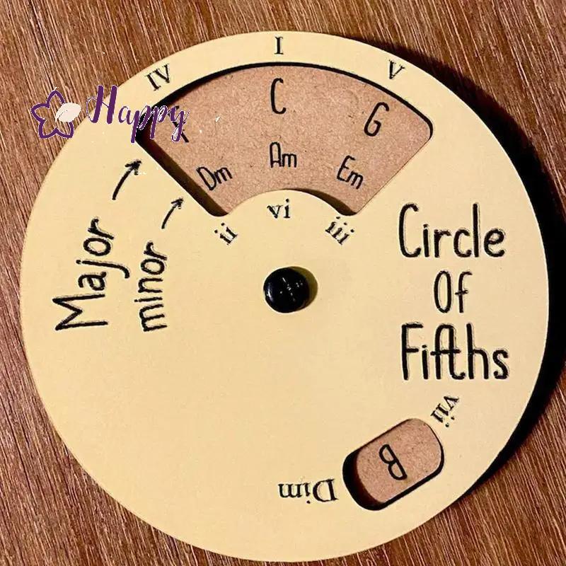 <Happybay> Circle Of Fifths ล้อกีตาร์คอร์ดล้อไม้ Melody เครื่องมือเครื่องดนตรีและอุปกรณ์เสริมล้อคอร์ดสําหรับนักดนตรีลดราคา