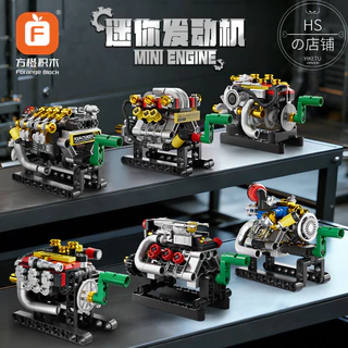 迷你发动机积木⭐เครื่องยนต์ขนาดเล็กเครื่องจักรกลุ่มกลเชื่อมโยงลูกสูบเด็กประกอบอาคารบล็อกของเล่นของขวัญ