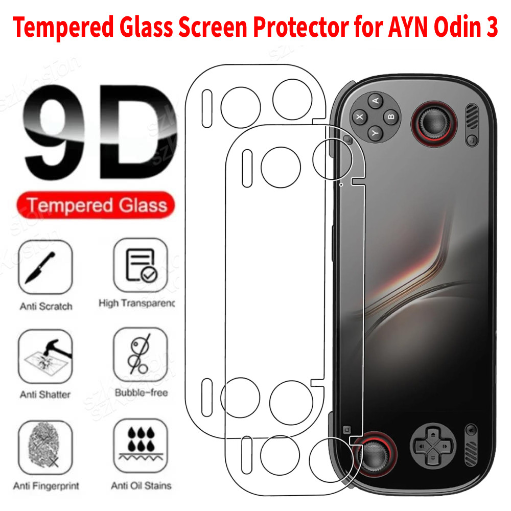 1 ชิ้น 9H กระจกนิรภัยป้องกันหน้าจอสําหรับ AYN Odin 3 เกมคอนโซล Anti-Scratch Ultra-Clear สําหรับ Odin