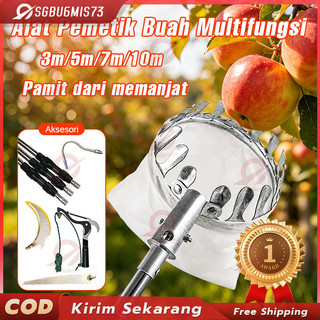 (Stok Ready/COD)7 Set 3/5/7/10M Alat Pemetik Buah Alat Berkebun Pemetik Buah Tongkat Teleskopik Jaring Buah Tongkat Pemetik Buah Alat Pemetik Buah Multifungsi Galah Teleskopik Galah Pemetik Buah