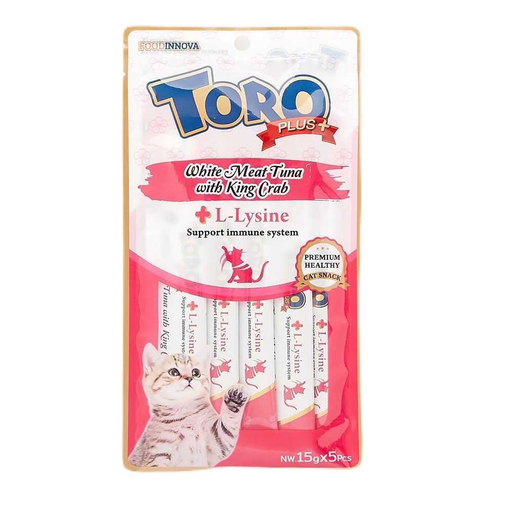 [สินค้าส่งด่วน] โทโร่ พลัส ทูน่าเนื้อขาวปูยักษ์ 15X5ก T TORO+ WHITE MEAT TUNA KING CRAB 15X5G T