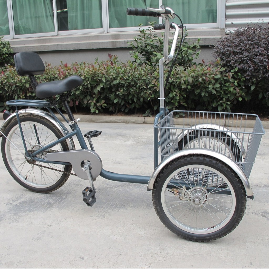 จักรยานถอยหลัง Golden Wheel รถสามล้อ Donkey Flying อลูมิเนียมอัลลอยด์รถสามล้อผู้สูงอายุจักรยานตะกร้า