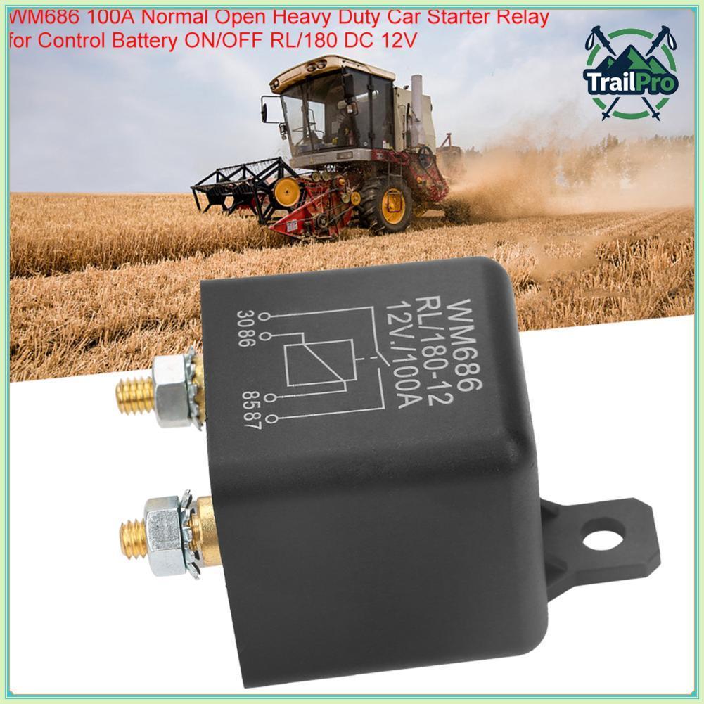 TrailPro รีเลย์ WM686 100A ปกติเปิด Heavy Duty รถสำหรับควบคุมแบตเตอรี่/ปิด RL/180 DC 12V