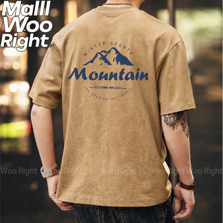 เสื้อยืด เสื้อผู้ชาย Woo Right สีพื้น ผ้านิ่ม 220G ผ้าคอตตอน100% ใส่สบาย Oversize COD จัดส่งตลอด 24 ชั่วโมง#